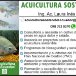 Consultora en Acuicultura Sostenible en Ecuador